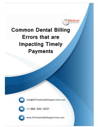 Common Dental Billing Errors that are Impacting Timely Payments