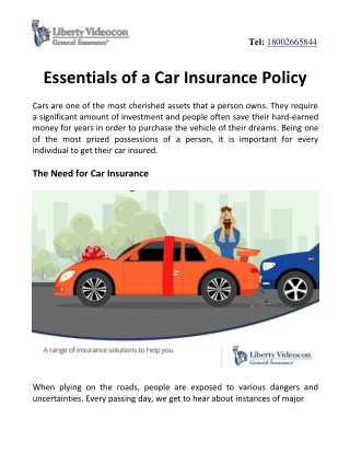 Essentials of a Car Insurance Policy