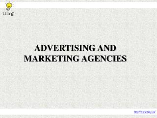 Advertising and marketing agencies