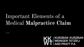 Important Elements of a Medical Malpractice Claim