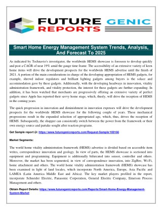 Smart Home Energy Management System Report on Global and United States Market, Status and Forecast, by Players, Types an