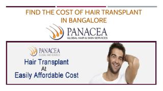 Hair Transplant Cost in Bangalore, Affordable Hair Trasplant in India