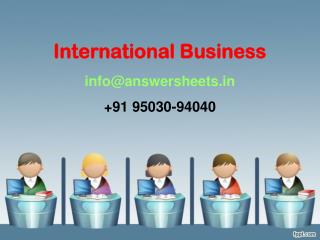 What are the dimensions of international business