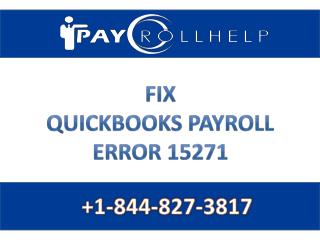 FIX QUICKBOOKS PAYROLL ERROR 15271