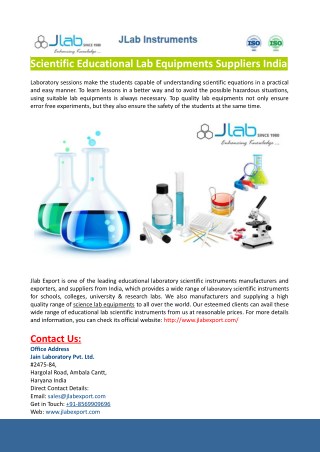 Scientific Educational Lab Equipments Suppliers