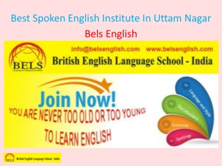 Best Spoken English Institute In Uttam Nagar