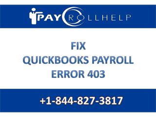 FIX QUICKBOOKS PAYROLL ERROR 403