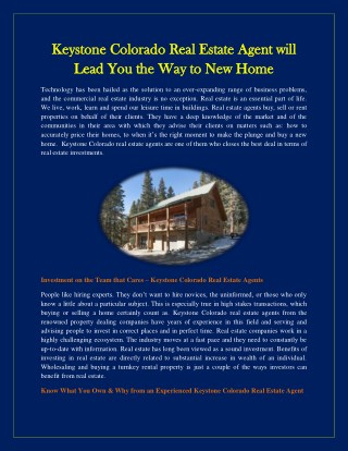 Find Luxury Real Estate Properties for Keystone, CO Here