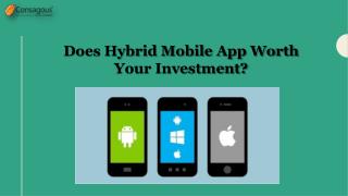 Does Hybrid Mobile App Worth your investment?