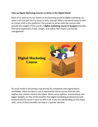 Digital marketing course in Gurgaon