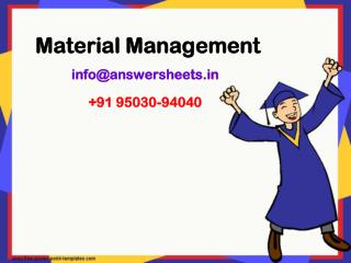 What is the scope of materials management Define the various roles of materials management in the context of internal an