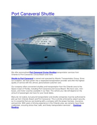 Port Canaveral Shuttle