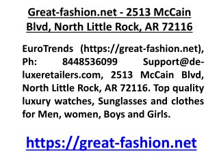 Great-fashion.net - 2513 McCain Blvd, North Little Rock, AR 72116