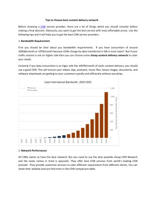 Tips To Choose Best Content Delivery Network - JOVI International