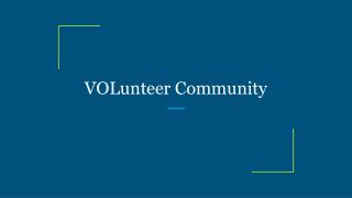 VOLunteer Community