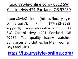 Luxurystyle-online.com - 8778323599
