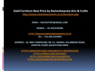 Gold Furniture Best Price by Rameshwaram Arts & Crafts