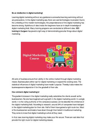 Digital marketing institute in Gurgaon