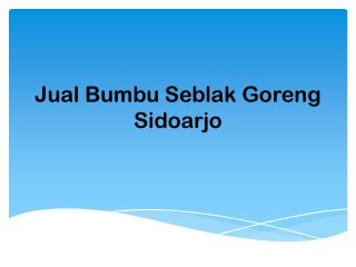 Maknyuss!! 0857.7940.5211, Jual Bumbu Seblak Goreng Sidoarjo