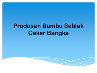 Maknyuss!! 0857.7940.5211, Produsen Bumbu Seblak Ceker Bangka