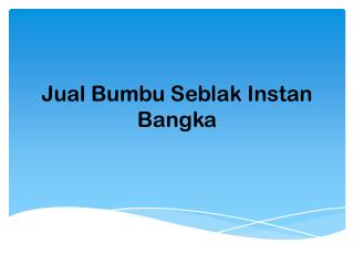 Maknyuss!! 0857.7940.5211, Jual Bumbu Seblak Instan Bangka