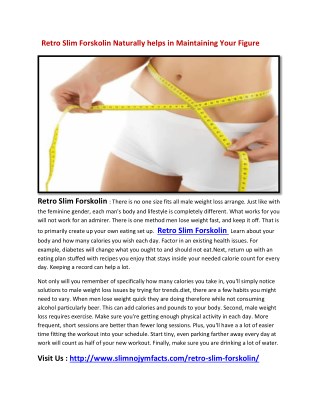 Retro Slim Forskolin - New And Effective Weight Loss Supplement