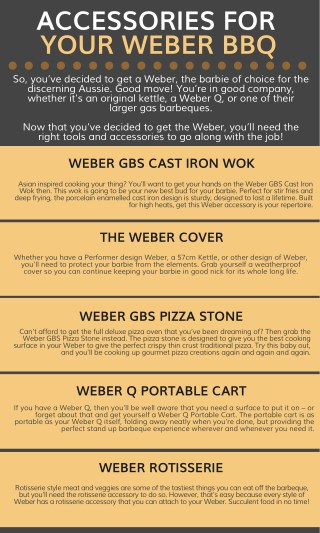 Get Accessories For Your Weber BBQ