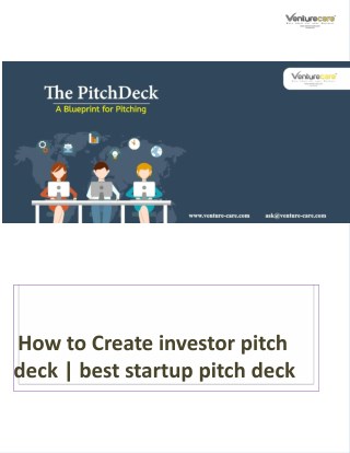 How to create a pitch deck for investors|building a pitch deck.