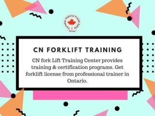 Forklift Training Institute in Brampton, Toronto and Mississauga