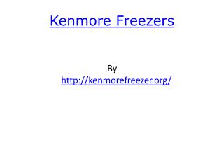 Kenmore Freezers