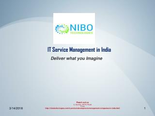 IT Service Management,IT Product Management in India - NIBO Technologies