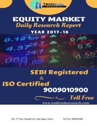 Daily Equity Cash Report 27.03.2018 by TradeIndia Research