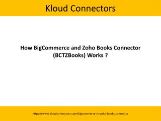 Bigcommerce and Zoho Books Integration