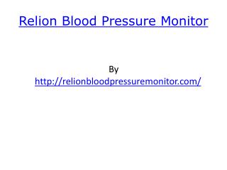 Relion Blood Pressure Monitor