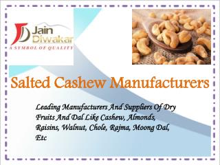 Salted Cashew Manufacturers