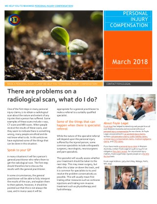 There are problems on a radiological scan, what do I do?