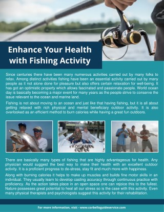 Enhance Your Health with Fishing Activity