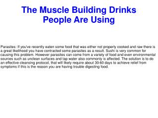 The Muscle Building Drinks People Are Using