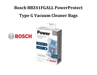 Bosch BBZ41FGALL PowerProtect Type G Vacuum Cleaner Dust Bags