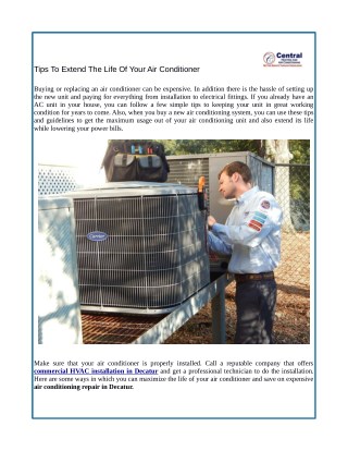 Tips To Extend The Life Of Your Air Conditioner