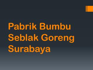 Maknyuss!! 0857.7940.5211, Pabrik Bumbu Seblak Goreng Surabaya