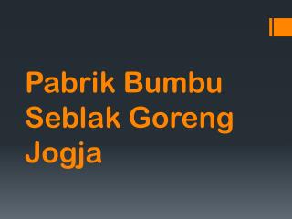 Maknyuss!! 0857.7940.5211, Pabrik Bumbu Seblak Goreng Jogja