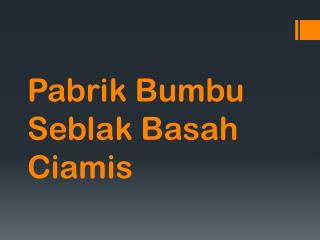 Maknyuss!! 0857.7940.5211, Pabrik Bumbu Seblak Basah Ciamis