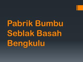 Maknyuss!! 0857.7940.5211, Pabrik Bumbu Seblak Basah Bengkulu