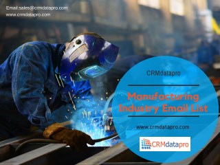 Manufacturing industry email list
