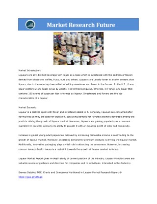Liqueurs Market report presentation