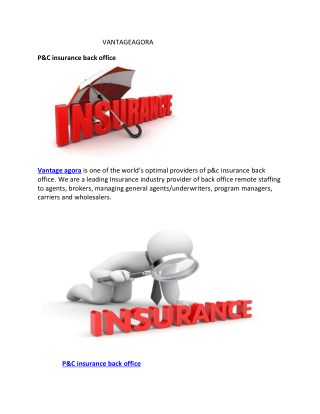 P&C insurance back office