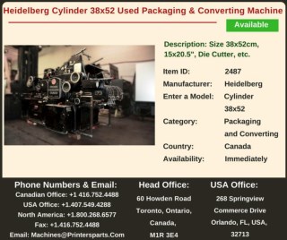 Buy Used Heidelberg Cylinder 38x52 Packaging and Converting Machine