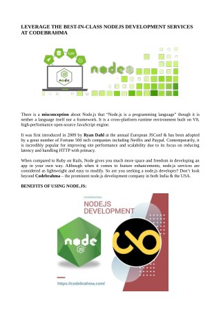 Nodejs Development Services