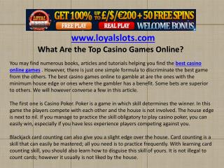 What Are the Top Casino Games Online?